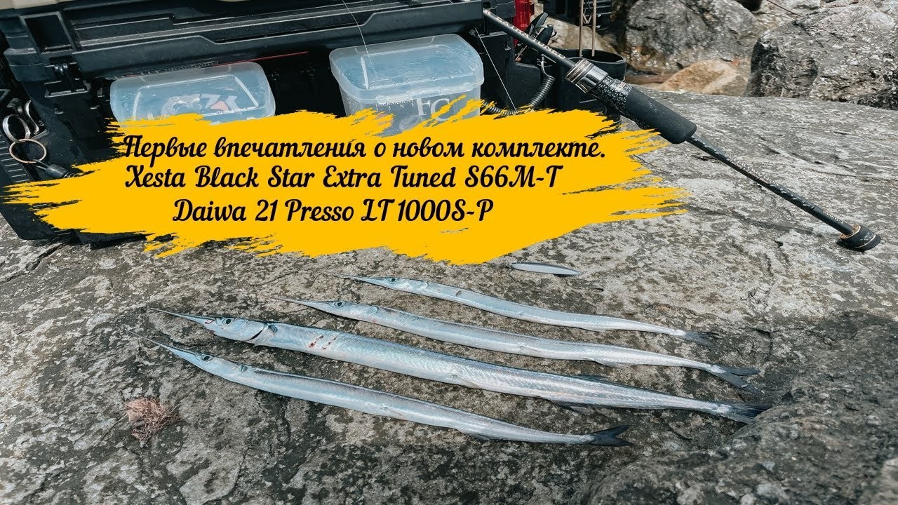 Первые впечатления о новом комплекте Xesta Black Star Extra Tuned S66M-T Daiwa 21 Presso LT 1000S-P